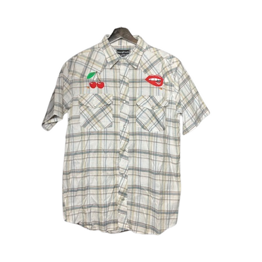 Cherry Lips Vintage Western Shirt (Medium Short Sleeve)