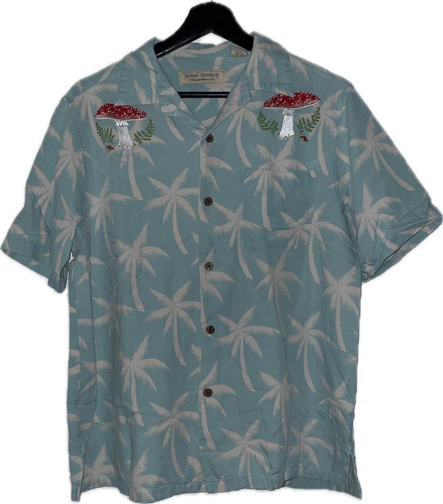 Vintage Mushroom Hawaiian Shirt (SM)
