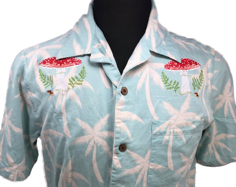 Vintage Mushroom Hawaiian Shirt (SM)