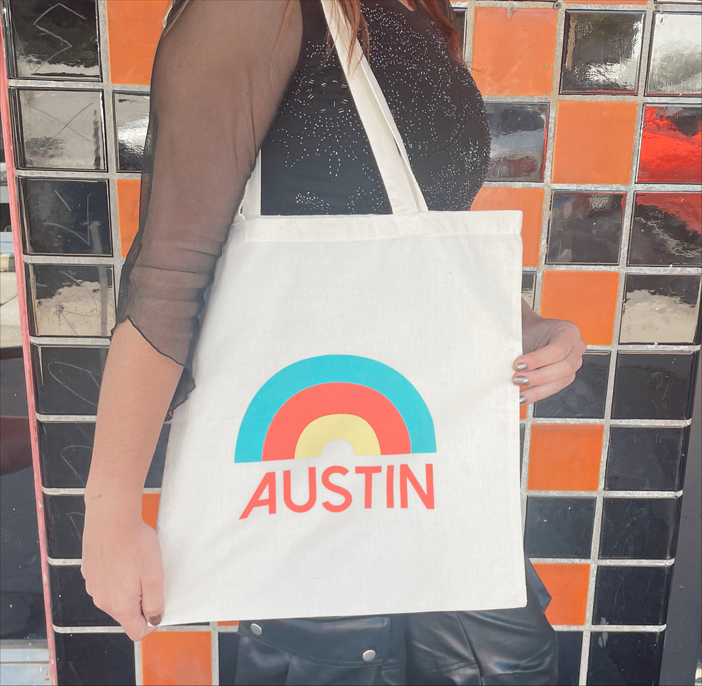 Austin Rainbow Tote Bag